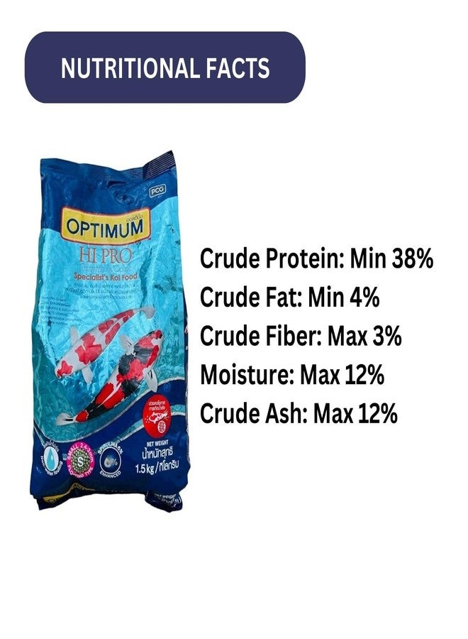 TUNAI Optimum HI-PRO Growth & Color Specialist Koi Fish Food (Original from Tunai Store) (1.5kg, Medium Pellets) - Image 5